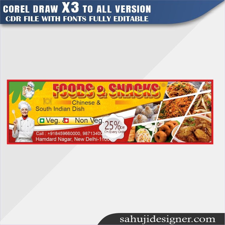 Latest And Best Hotel & Resturent Banner CDR File